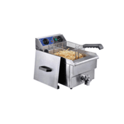 Electric Single Tank Fryer With Valbe 10 Ltr