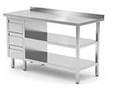 SS Work Table With 3 Drawers And Undershel Ves